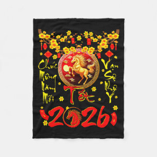 Mung Nam Moi Tet 2026 vietnamesiska lunara nyåret Fleecefilt