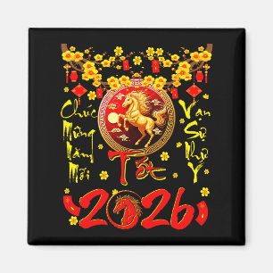Mung Nam Moi Tet 2026 vietnamesiska lunnyy nyår Ho Magnet