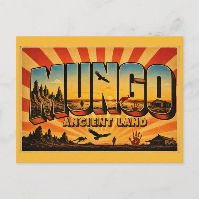 Mungo National Park - Forntida världsarvsland Vykort (Framsida)