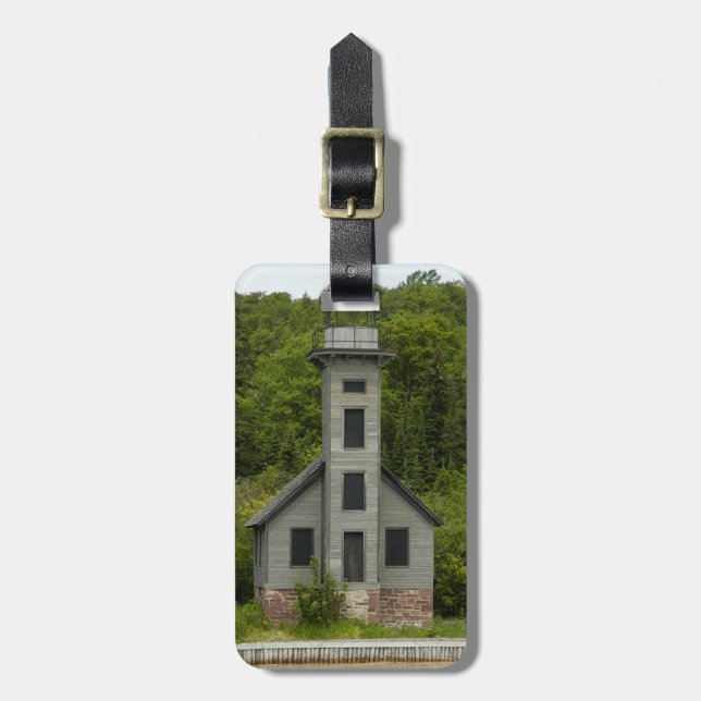 Munising Bay Michigan Lighthouse Easy ID Personlig Bagagebricka (Vertikal Framsida)