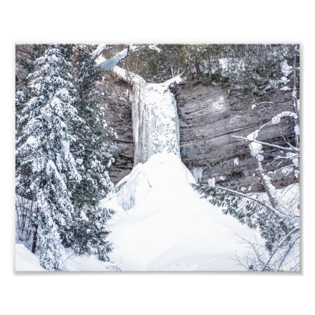 Munising Falls Froze Over - Upper Michigan Photo Fototryck (Framsidan)