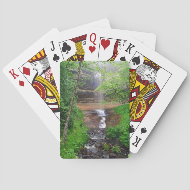 Munising Falls Waterfall Spel Kort (Baksidan)
