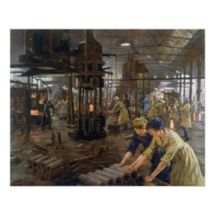 Munitions Girls 1918 vid Factory Världskrig 1 Fototryck