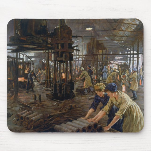 Munitions Girls 1918 vid Factory Världskrig 1 Musmatta (Framsidan)