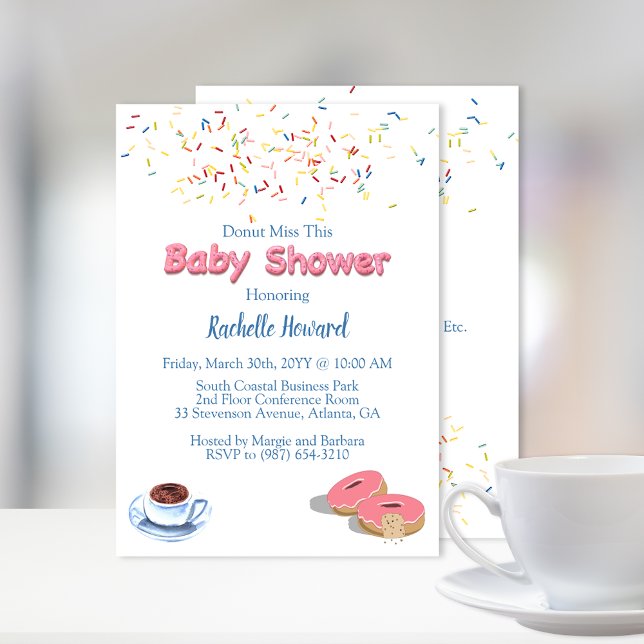 Munk Baby Shower-strössel Inbjudningar (Skapare uppladdad)
