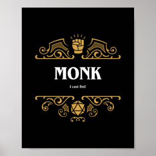 Munk Class Tabletop RPG-spel Poster