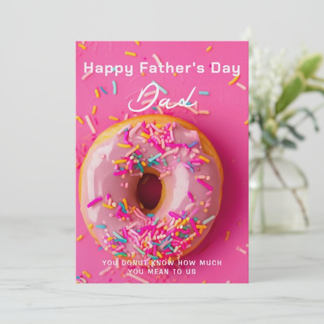 Munk Donut Fars Dag-kort till Pappa Julkort (Stående Fram)
