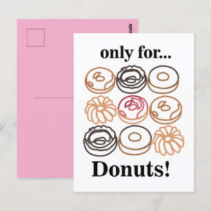 Munk Doughnut Söt Rolig Vykort