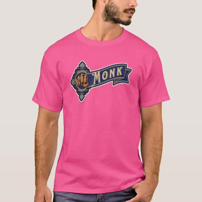 Munk Dragon Fantasy Role som spelar Dungeon Rpg La T Shirt (Framsida)