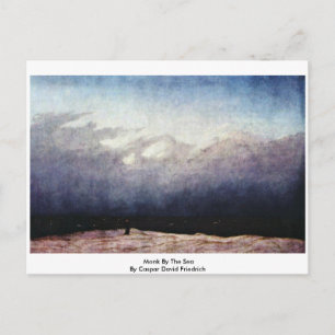 Munk efter havet av Caspar David Friedrich Vykort