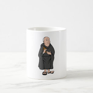 Munk Holding Kor i Robe Medieval Religiösa Kaffemugg
