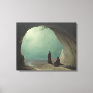 Munk i Grotto (av Carl Blechen) Canvastryck