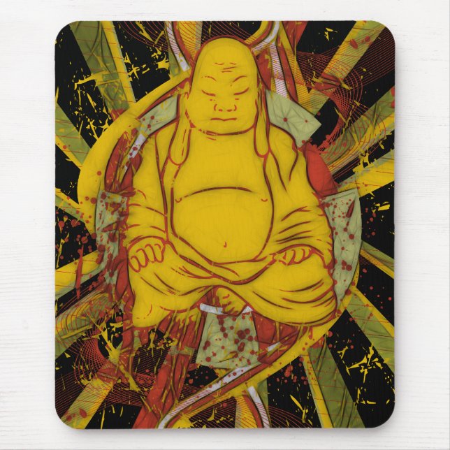 Munk i meditation musmatta (Framsidan)