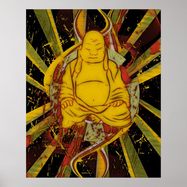 Munk i Meditation Poster (Framsidan)
