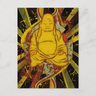 Munk i Meditation Vykort