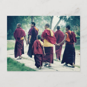 Munk i Sarnath Postcard Vykort