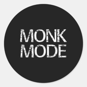 Munk Modus Meditation Yoga Nyhet Runt Klistermärke