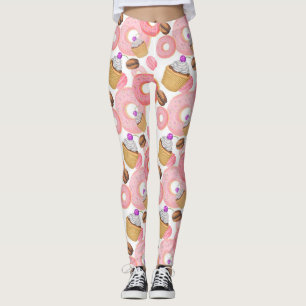 Munk- och muffinefterrättmönster leggings