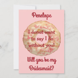 Munk och Rosa Strössel Vill du vara min brudtärna Inbjudningar