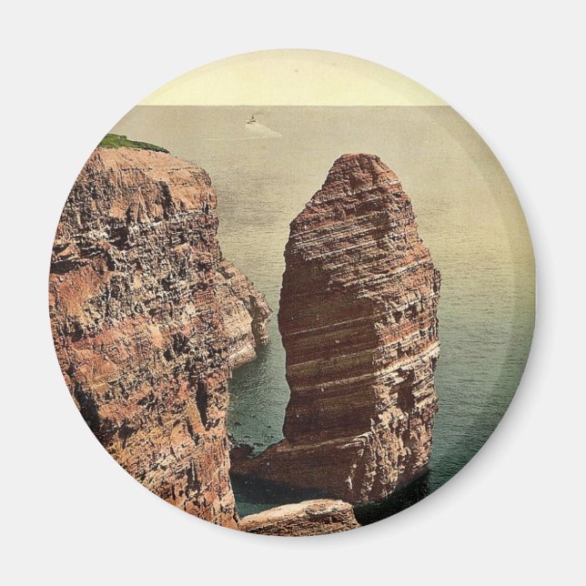 "Munk" ovanifrån, Helgoland, Tyskland magnifik Magnet (Framsidan)