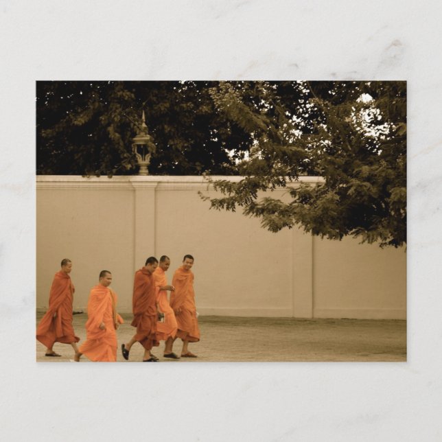 Munk på Way Home Vykort (Framsida)