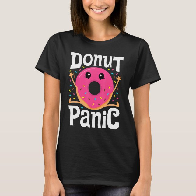 Munk Panik  Flickor Kvinnor Munk  Mat Efterrätt 1 T Shirt (Framsida)