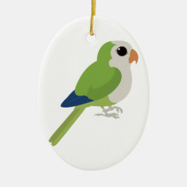 Munk Parakeet Julgransprydnad Keramik