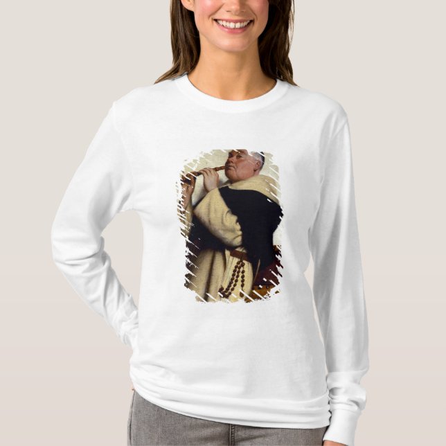 Munk som leker en klarinett t-shirt (Framsida)