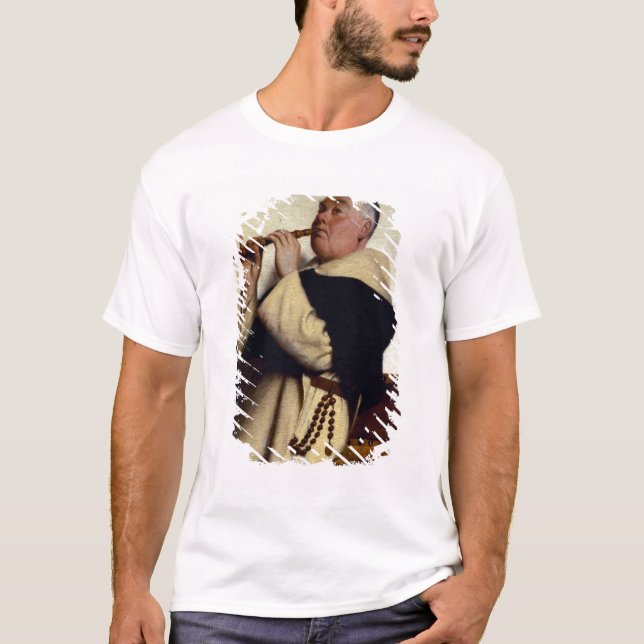 Munk som leker en klarinett tee (Framsida)