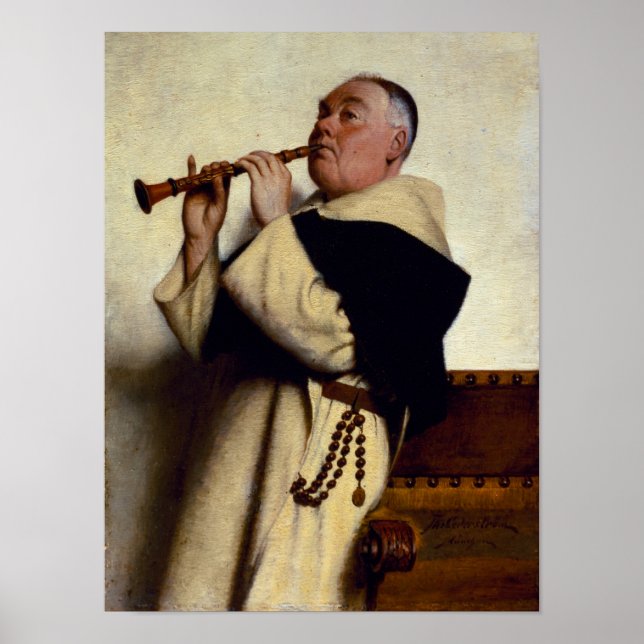 Munk spelar ett Clarinet Poster (Framsidan)