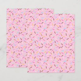 Munk Sprinkles Scrapbookpapper Rosa Hantverkspappe