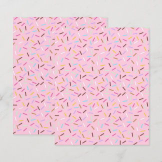 Munk Sprinkles Scrapbookpapper Rosa Hantverkspappe