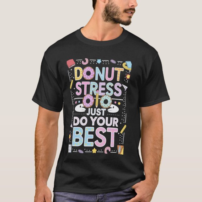 Munk Stressa Inte Gör Bara Ditt Bästa Groovy Testd T Shirt (Framsida)