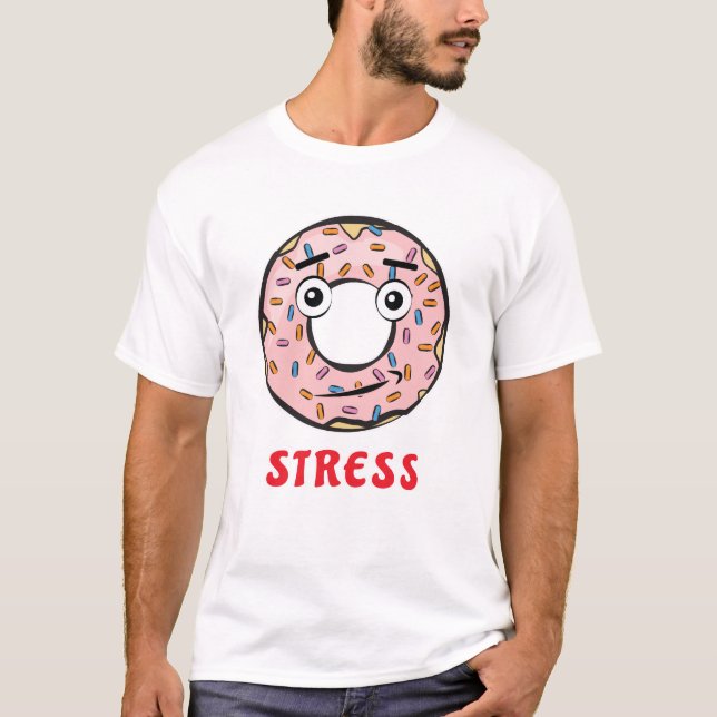 Munk Stressa Inte - Roligt Munk-Ordspel T Shirt (Framsida)