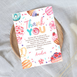 Munk Tacksamhetskort För Födelsedagsfoto För Tjej Tack Kort