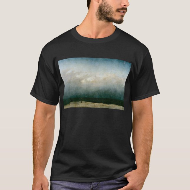 Munk vid havet av Caspar David Friedrich T Shirt (Framsida)