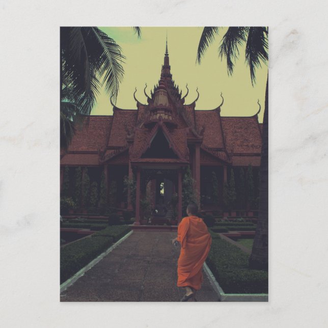 Munk vid museet vykort (Framsida)