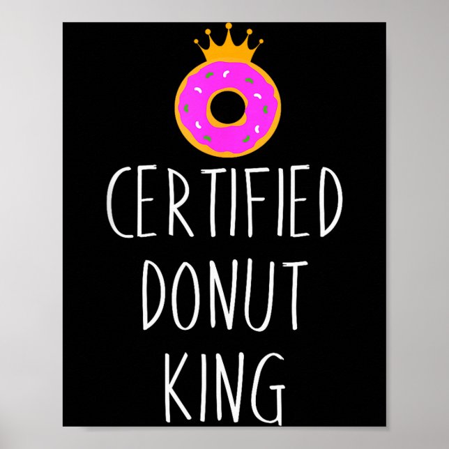 Munkälskare Grafik - Certifierad Munkkung  Poster (Framsidan)