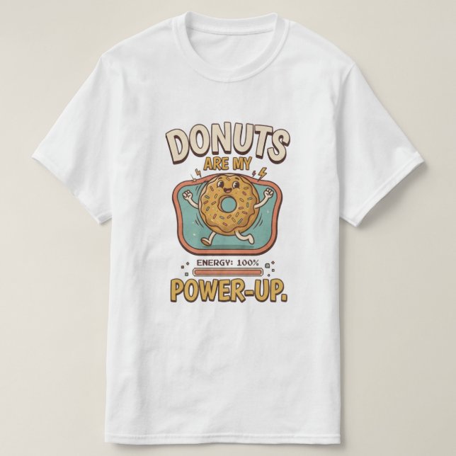 Munkar Är Min Power-Up T-Shirt – Rolig Munktröja (Design framsida)