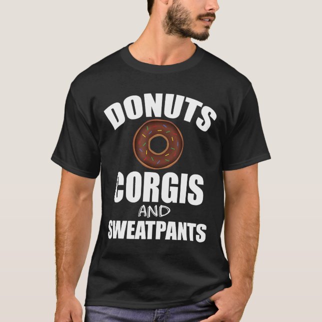 Munkar Corgis Träningsbyxor Hund T Shirt (Framsida)