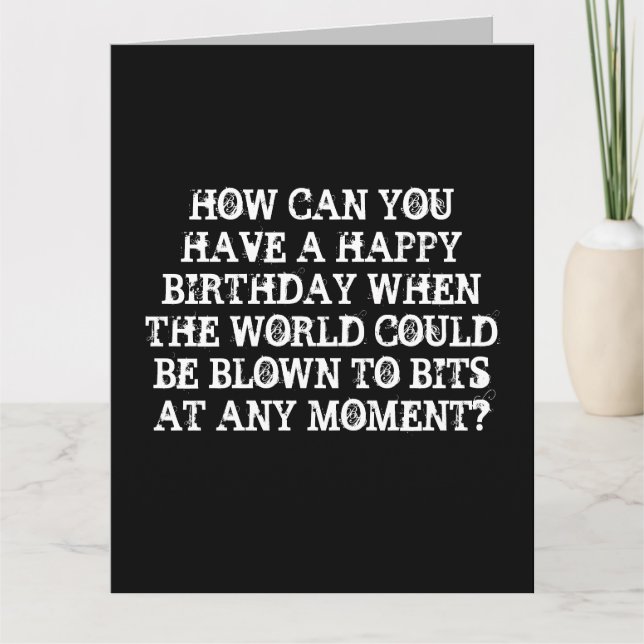 MUNKAR KÄRNKRIG FÖDELSEDAGKORT KORT (Framsida)