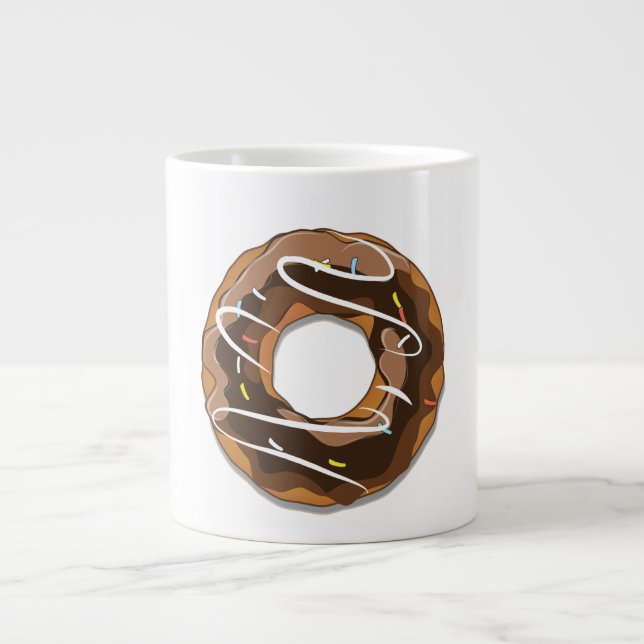 Munkar med chokladglasyr jumbo mugg (Framsidan)