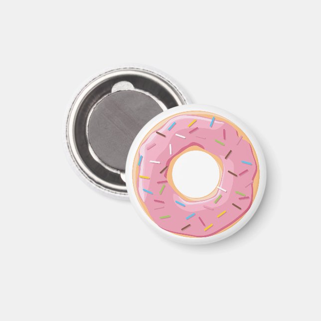 Munkar rosa blå och bitar choklad mönster magnet (Front/Back)