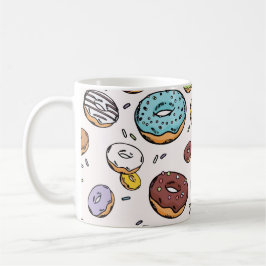 Munkar sömlöst mönster kaffemugg