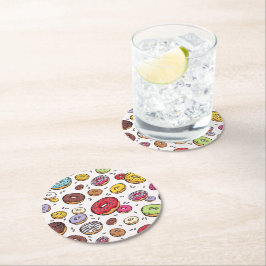 Munkar sömlöst mönster underlägg papper rund