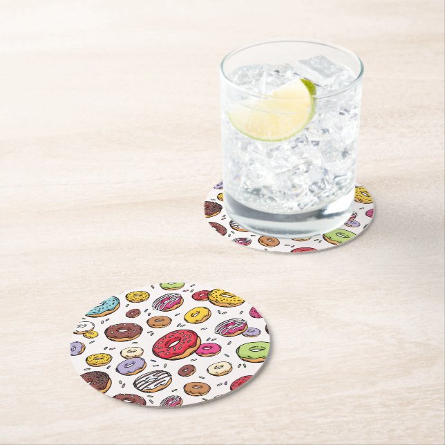 Munkar sömlöst mönster underlägg papper rund (Insitu)