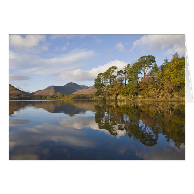 Munkarnas klippa, Derwentwater, Lake District, Hälsningskort (Framsidan Horizontal)