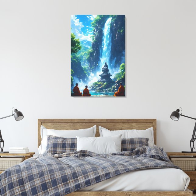 Munkarnas lugna uppstigning canvastryck (Insitu (sovrum))