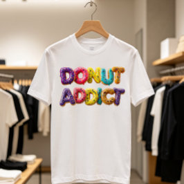 Munkberoende Färgglad Strössel Typografi T Shirt