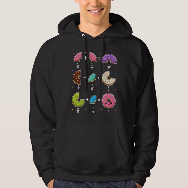 Munkbråk Lärande Matematik Humor Hoodie (Framsida)